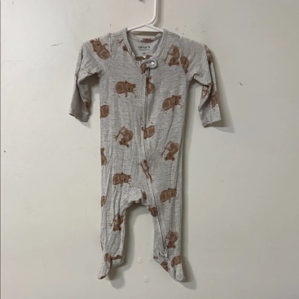 Carter's Gray and Brown Bear Print One Piece